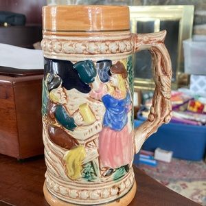 Japanese ceramic beer stein